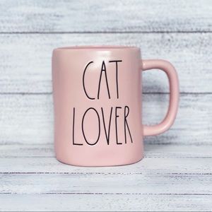 RAE DUNN CAT LOVER MUG PINK
